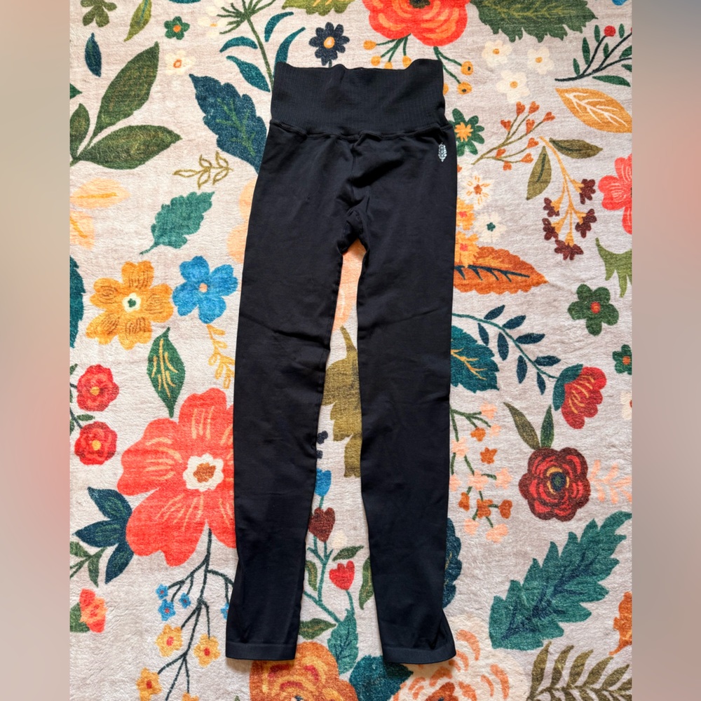 Free People Good Karma Leggings | FP Movement | Buti Logo | Black Leggings